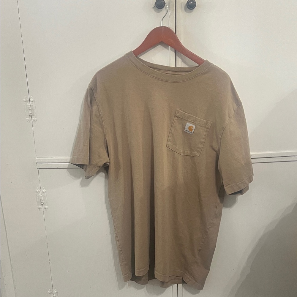 Carhartt Short Sleeve Pocket Tee in Beige Brown